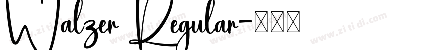 Walzer Regular字体转换